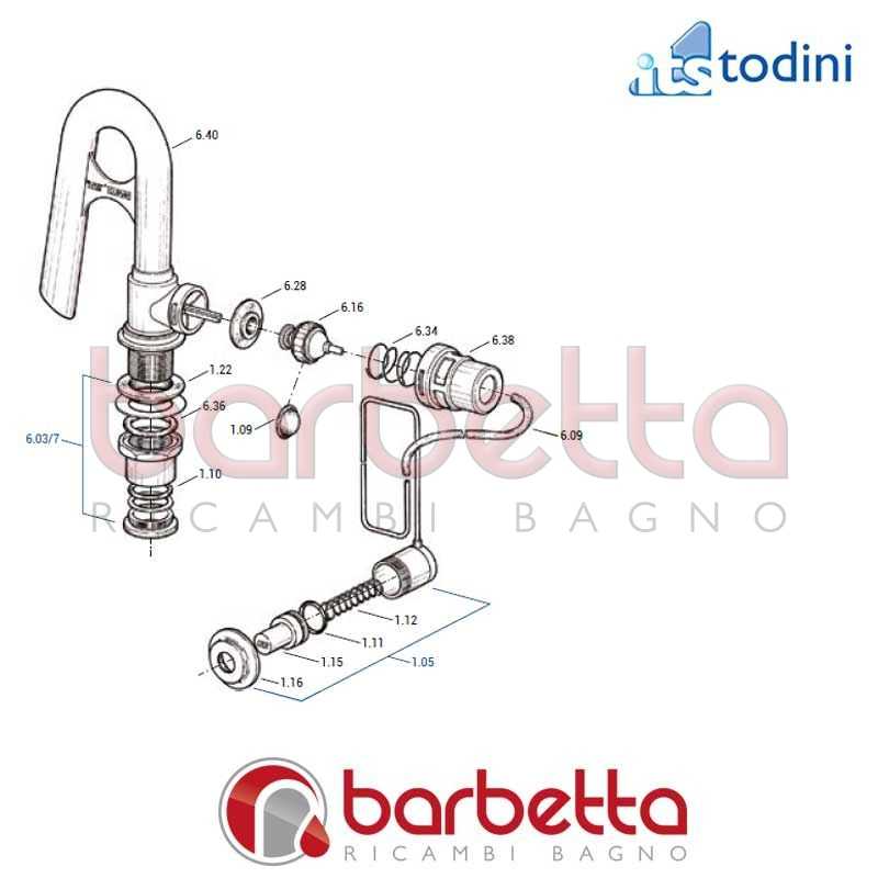 TODINI PULSANTE GRUPPO DI COMANDO 5.91 PER BATTERIA ITS CASSETTA