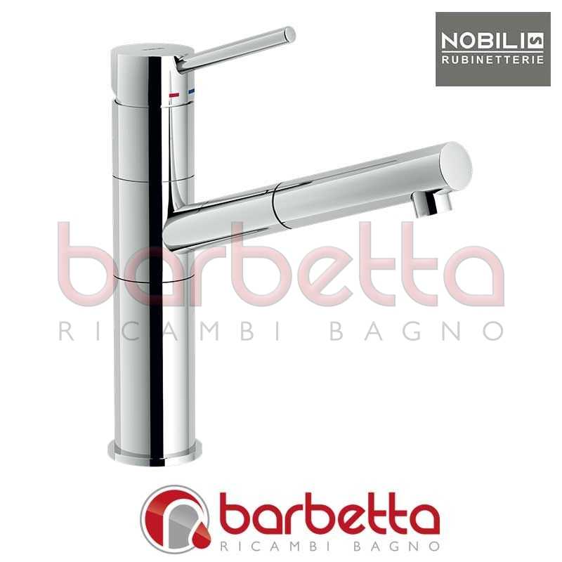 Rubinetteria Da Cucina Nobili.Miscelatore Lavello Cucina Doccia Estraibile Serie Snow Cromo Nobil