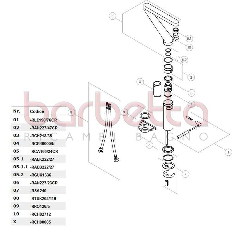 Ricambio anello di ran227/23cr - Ricambi nobili