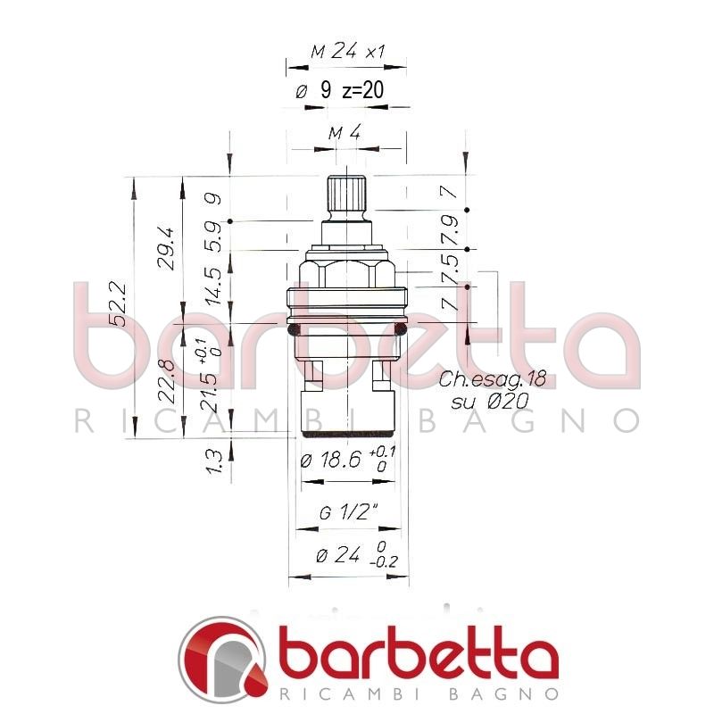 Vitone a disco ceramico destro r28016 - Vitoni